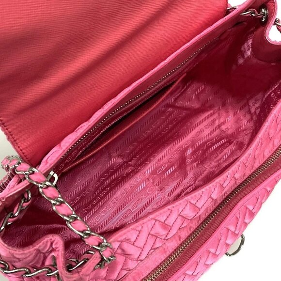PRADA - Pink Nylon Shoulder Bag 553-060325 - Picture 13 of 14